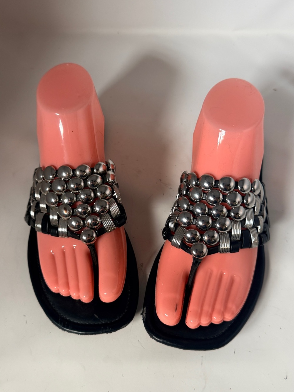 Jessica Simpson size 8 black and silver sandals